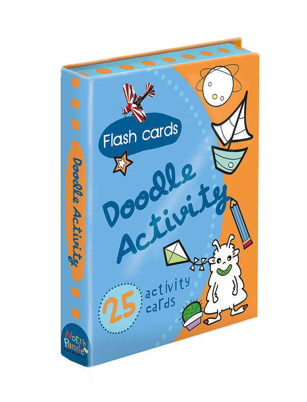 Doodle Activity Blue - Flash Card