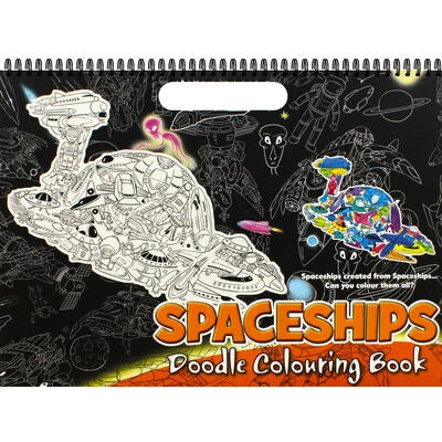 Spaceships Doodle Colouring Book