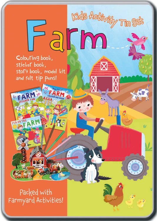 Kids Activity Tin Set - farm